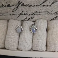 オパール✨シルバースタッドピアス