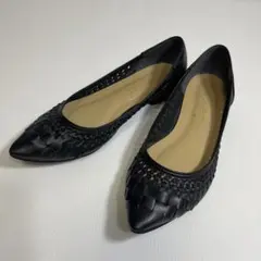 ル タロン ポインテッド サシメッシュ フラットシューズ size24.0