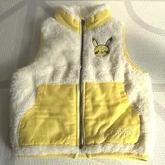 モンポケ ピカチュウ刺繍 フリースベスト 95cm