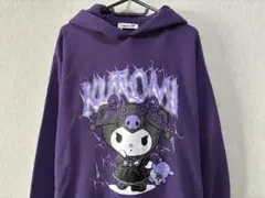 クロミ　kuromi 耳付きパーカー　フード　紫　パープル　トレーナー　裏起毛