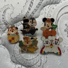 アブーズバザール チップとデール ピンバッジ 5個セット ディズニーシー