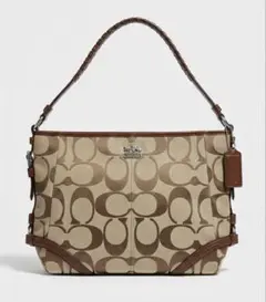 COACH シグネチャー ワンショルダーバッグ ブラウン ベージュ