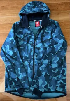 Nike 青系カモフラージュ パーカー
