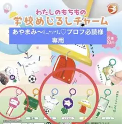 わたしのもちもの学校めじるしチャーム　4個