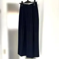 ユニクロ　Ｍ　ネイビー ドレープワイドパンツ レディース　ストレート