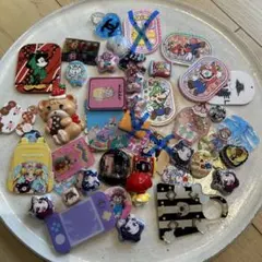 【キャラクター　ビーズ　プレート　デコパ　点セット　ハンドメイド　ストラップ