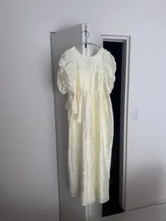 本日限定値下げ［andresd］（美品）パフスリーブオケージョンドレス イエロー