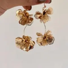 フラワー ブライダル 結婚式 前撮り 花嫁 ハンドメイド ピアス イヤリング