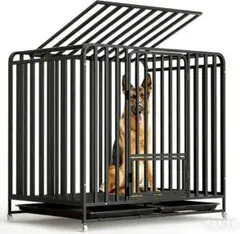 【定価22980円】大型犬小屋 室内ペットケージ 金属製【95*65*85cm】のサムネイル