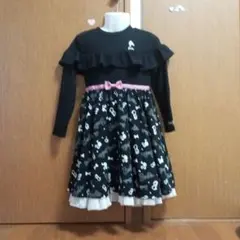 黒のフリル付きワンピース 120cm