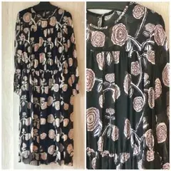 【美品】 ミナペルホネン mina perhonen シルクシフォンワンピースのサムネイル