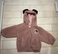 ミニーマウス ボアアウター 90サイズ ピンク