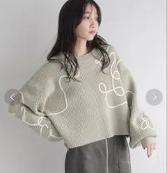 エンブロイダリーニップルオーバーLS
