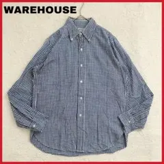WAREHOUSE ギンガムチェック オックスフォードシャツ 36のサムネイル