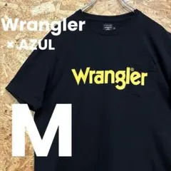 ★Wrangler × AZUL★Tシャツ★ポケット★M★黒★古着★送料無料★のサムネイル