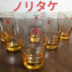 ノリタケクリスタルグラスノリタケアンバーグラス　薄はりグラス６個