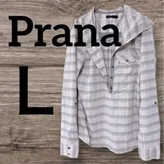 美品❣️Prana 【Ｌ】チェック柄 長袖シャツ おしゃれ　フロントポケット