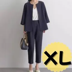 スーツ　フォーマル　卒業式　ネイビー　XL　入学式　卒園式　パンツスーツ　入園式