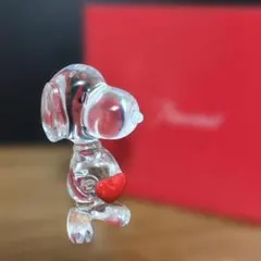 （美品）Baccarat スヌーピー クリスタルハートスヌーピーのサムネイル