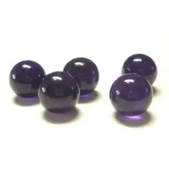 1個２００円！リング、ペンダント、お守りに高級アメジスト１０ｍｍ玉無穴５個セット
