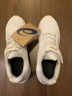 ASICS レーザービーム　ホワイト/ゴールド