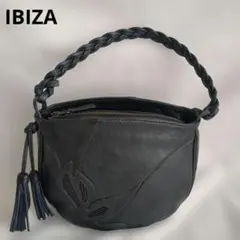 IBIZAイビザ　イビザワンショルダーバック　レザー黒のサムネイル