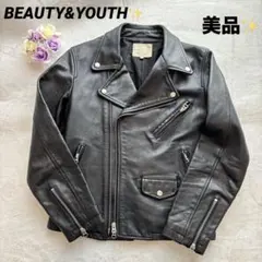 BEAUTY&YOUTH UNITEDARROWS ダブルライダース　馬革　M