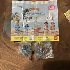 ディズニーキャラクター めじるしアクセサリー　サマー スティッチ　スクランプ