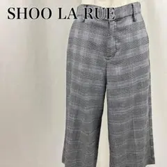 シューラルー　チェック柄　総柄　ウエストゴム　ワイド　ガウチョパンツ【3472】