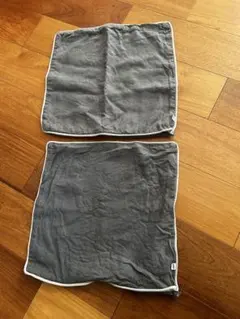 いでLINEN パイピングクッションカバー 45cm角 チャコール2枚