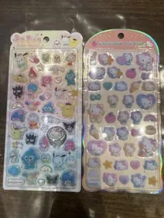 サンリオ2シートセット うるちゅるポップシール　コットンパフィー