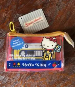 サンリオハローキティ クリアカセット風ポーチ　ヴィンテージレトロ