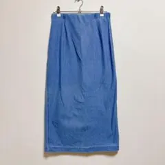 UNIQLO デニムジャージーナローロングスカート タイトスカート　ウエストゴム
