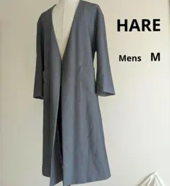 HARE 　メンズ　ロング　ノーカラー　コート