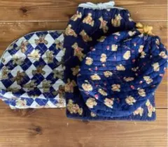 ハンドメイド　巾着　ポーチセット　キルティング