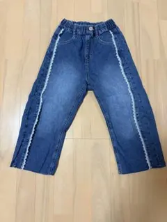 美品♡レースリメイクデニムパンツ 120cmのサムネイル