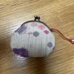 花柄がま口コインケース