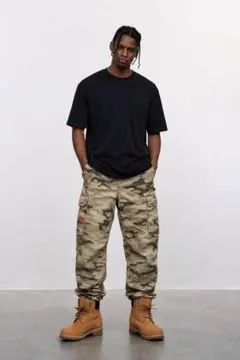 ⭐️DIESELディーゼル⭐️カモフラ迷彩⭐️カーゴパンツ⭐️サイズ28‼️M