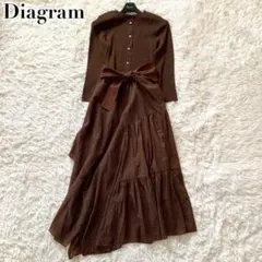 新品 タグ付✨ダイアグラム 現行 バックパールニットワンピース リボン スカート