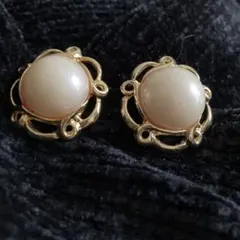 美品！大粒パールイヤリング