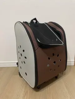 【アール様専用】ブラウン/ホワイト 4WAYドッグキャリーバッグ