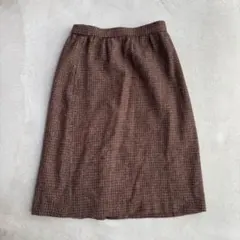 vintage チェックスカート ブラウン レトロ y2k 古着女子