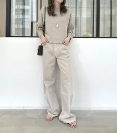 今期2025/タグ付き新品/L'Appartement ワイドチノパンツ ユニクロ公式 | ワイドチノパンツ