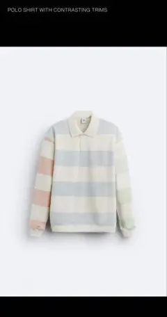 ZARA POLO SHIRT WITH CONTRASTING TRIMS