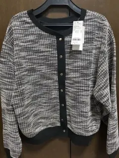 【美品⭐︎未使用】 GLOBAL WORK ツイードライク2WAYカーディガン