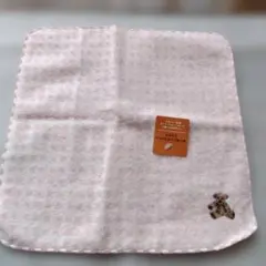 新品未使用　DAKS オーガニックコットンミックス タオルハンカチ ピンク