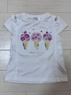 SLAP SLIP フラワーアイスクリーム Tシャツ 90のサムネイル