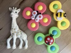 【まとめ売り】ベビーセット　キリンのソフィー　赤ちゃんハンドスピナーのサムネイル