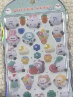 【正規品⭐️新品未開封】コットンパフィーシール　シマエナガ　フロッキー　クラックス