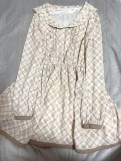 【LIZLISA】チェックセーラーワンピース